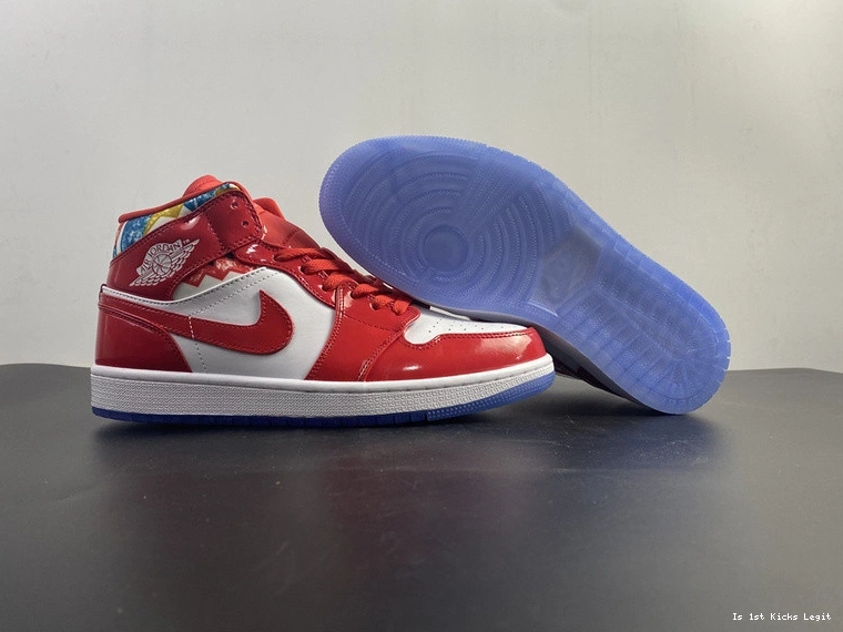 DC7294-600 Jordan Air Mid 1 Patent Red 0305